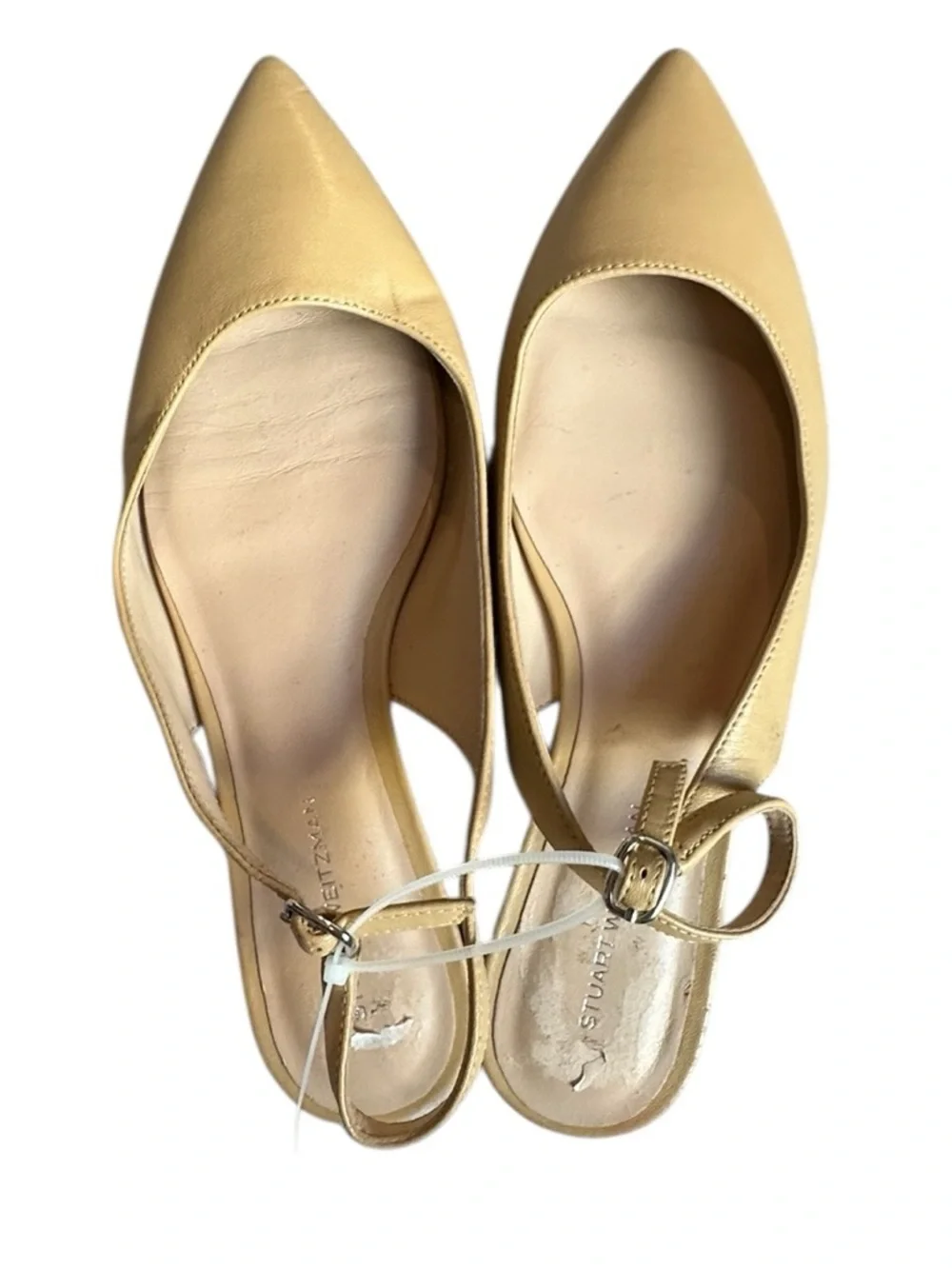 NEW Stuart Weitzman Mara Leather Slingback Flat in Tan ORIG$395 - Size 8 - Picture 2 of 7